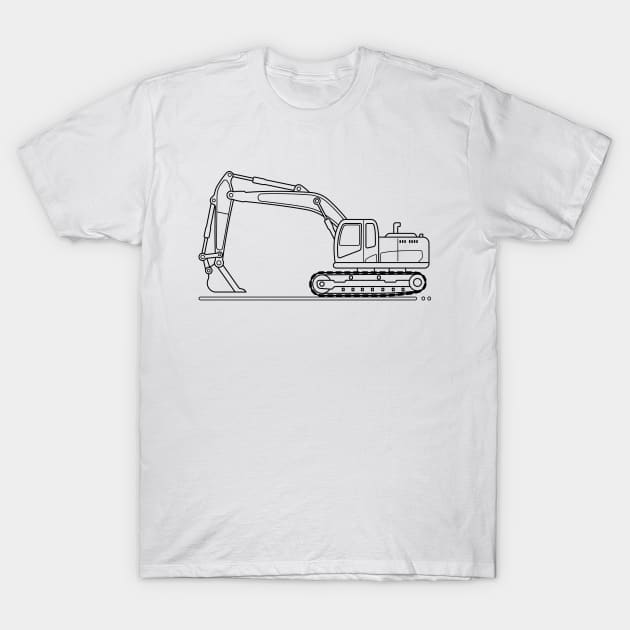 Excavator B T-Shirt by garistipis